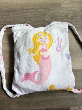 Mermaid Print Kids Beach Towel & Bag